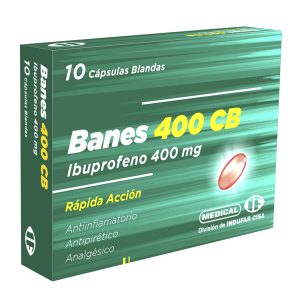 Banes 400 CB Ibuprofeno 400 mg - 10 Comprimidos de Cápsulas Blandas
